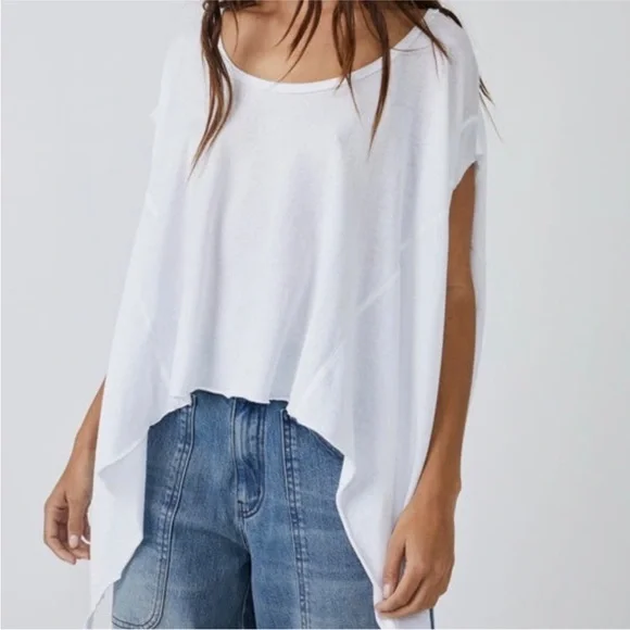 Free People White Short Sleeve Top - Picture 5 of 8
